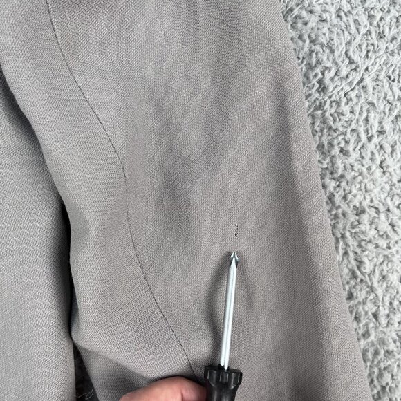 NWT Jones New York GreyWool Lined Career Blazer w mother of pearl buttons 10P - Picture 7 of 8